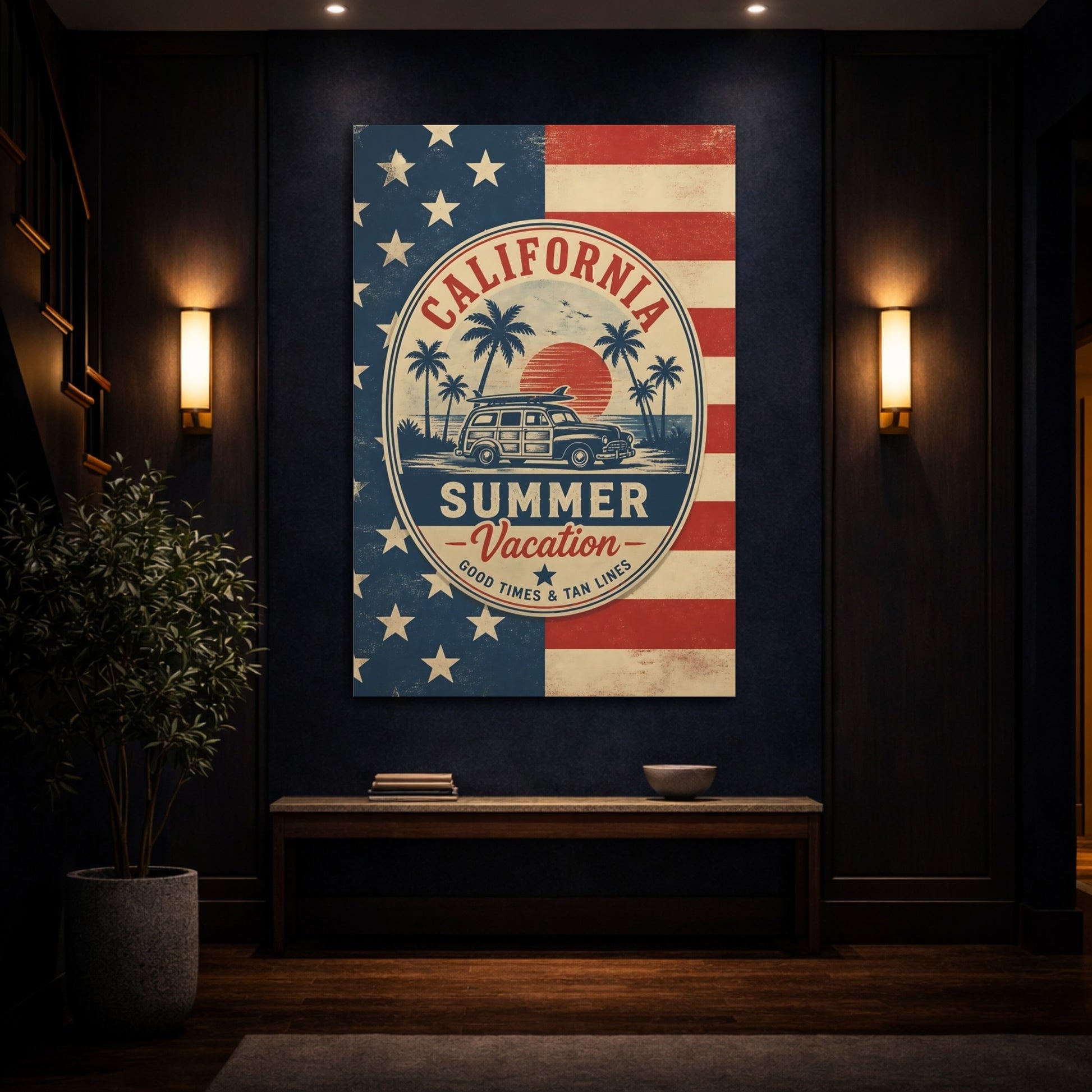 Mockup 4. California Station Wagon shown as canvas print