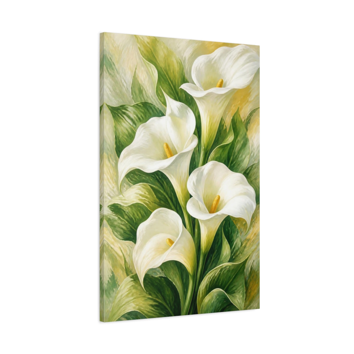 Main Mockup. Calla Lily Floral Elegance shown as canvas print