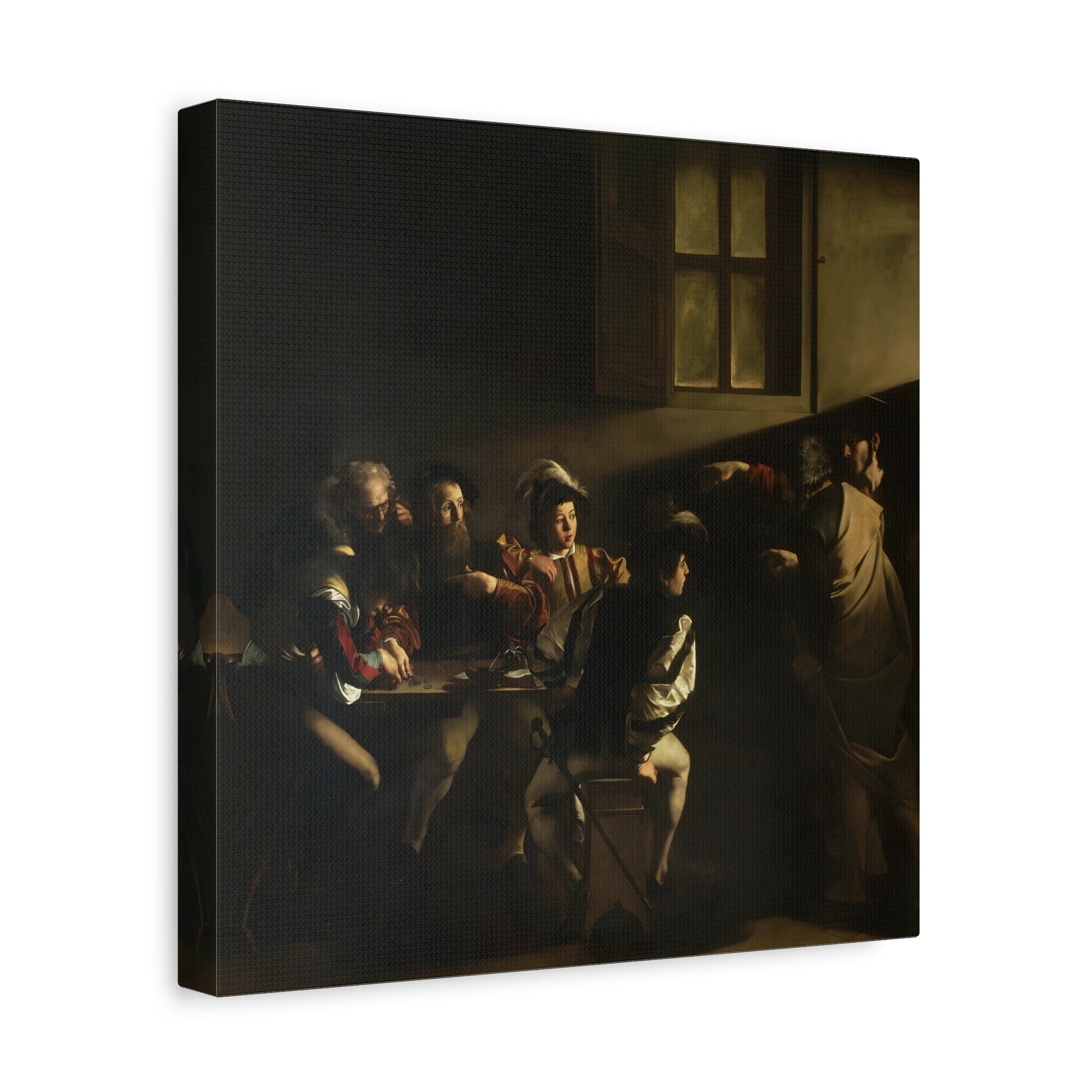 Calling of Saint Matthew Canvas Print - Square Caravaggio Wall Art Prints Reproduction