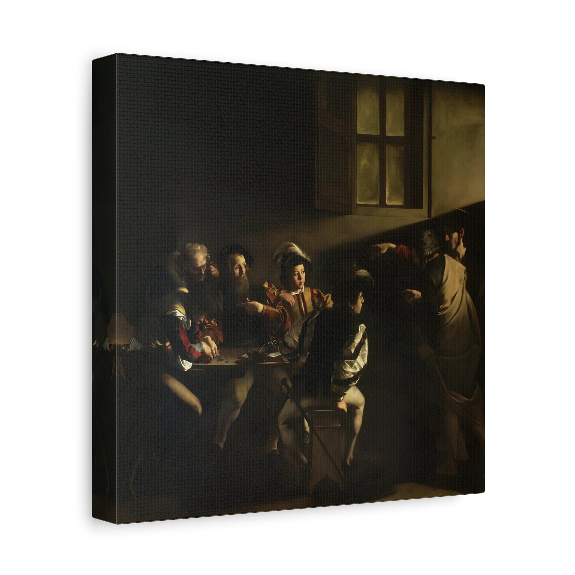 Calling of Saint Matthew Canvas Print - Square Caravaggio Wall Art Prints Reproduction