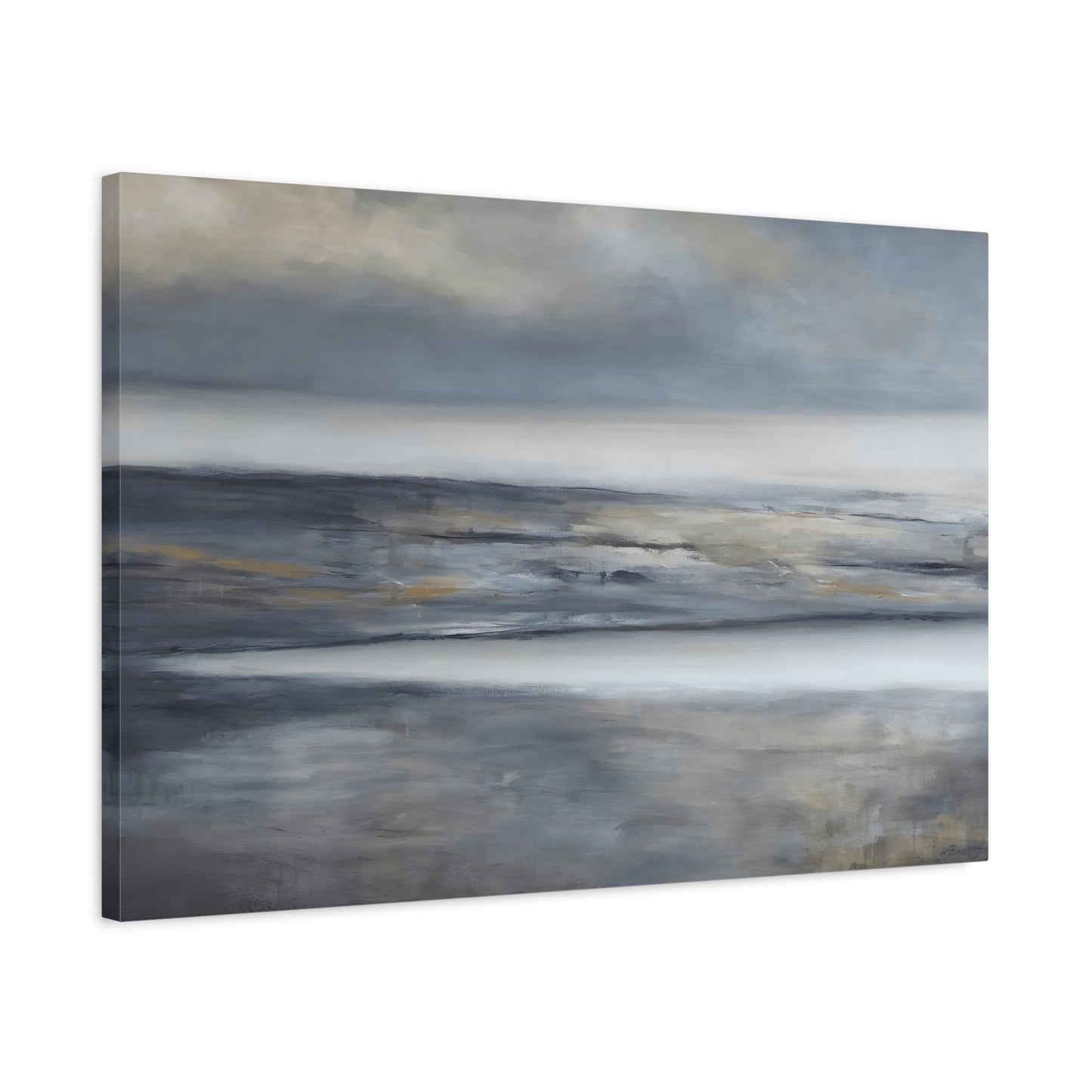 Calming Evening Tide Abstract Landscape Canvas Wall Art Print - YesArtYes