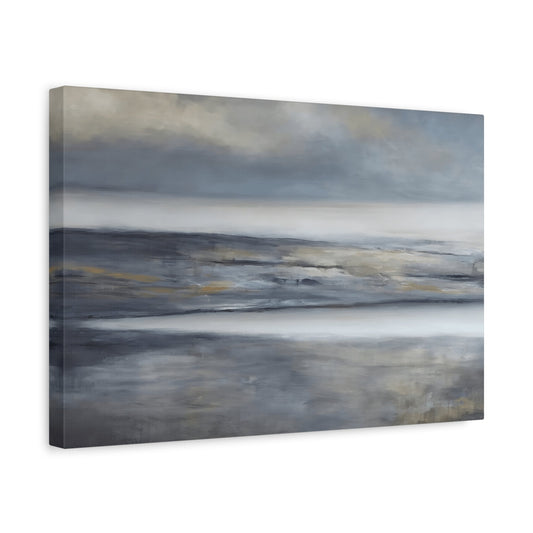 Calming Evening Tide Abstract Landscape Canvas Wall Art Print - YesArtYes