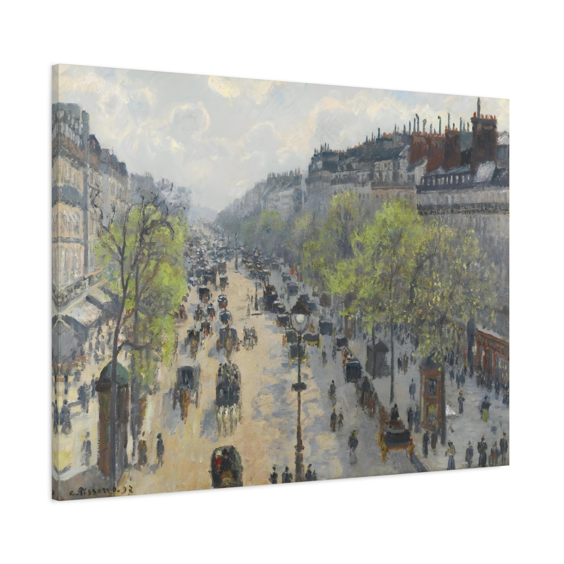 Camille Pissarro Boulevard Montmartre Spring Morning - Canvas Print