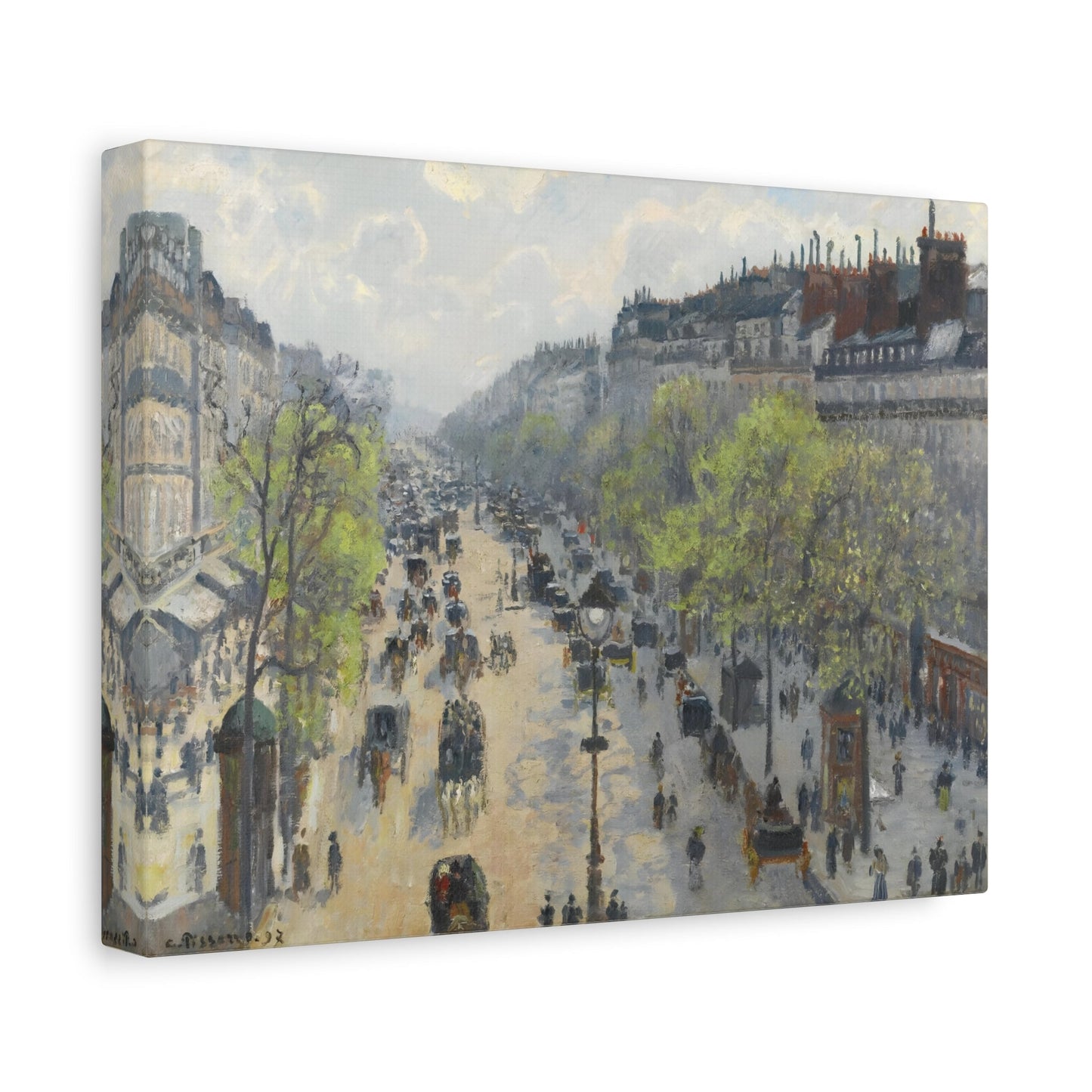 Camille Pissarro Boulevard Montmartre Spring Morning - Canvas Print