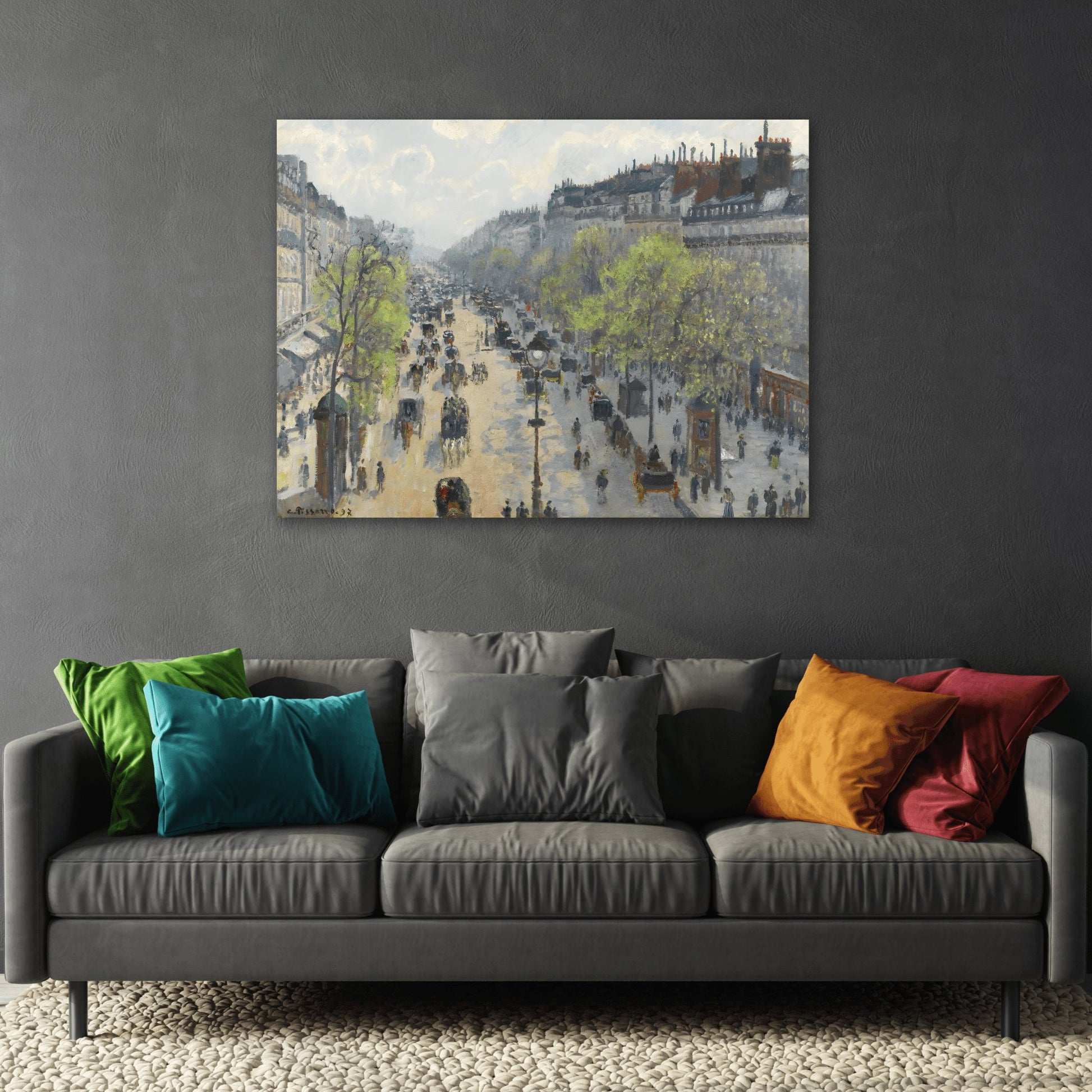 Camille Pissarro Boulevard Montmartre Spring Morning - Canvas Print