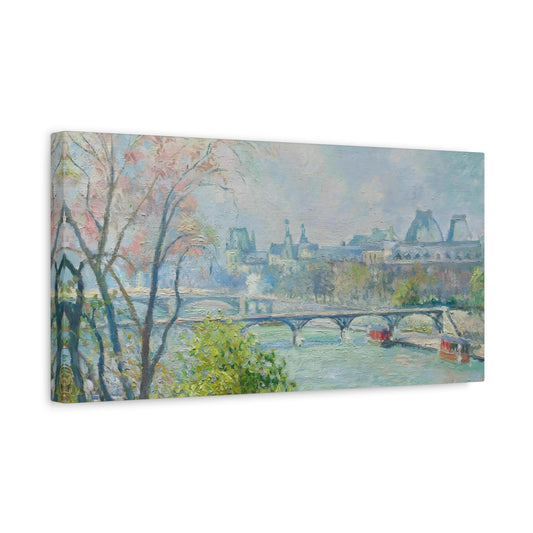 Camille Pissarro Louvre Morning Spring Canvas Print - Impressionist Wall Art - YesArtYes