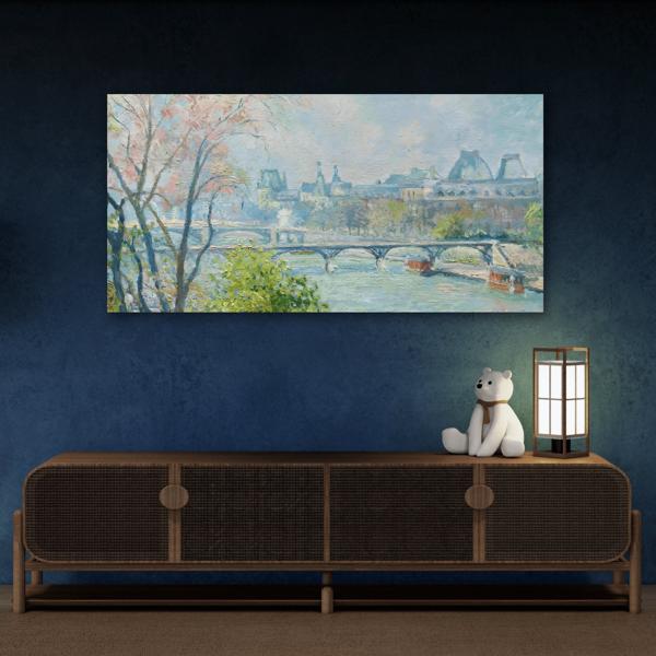 Camille Pissarro Louvre Morning Spring Canvas Print - Impressionist Wall Art - YesArtYes