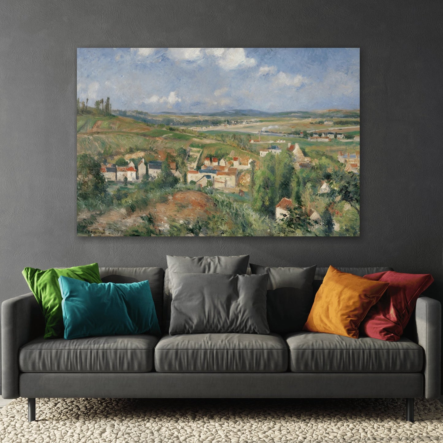 Camille Pissarro Summer Pontoise - Landscape Canvas Wall Art Print