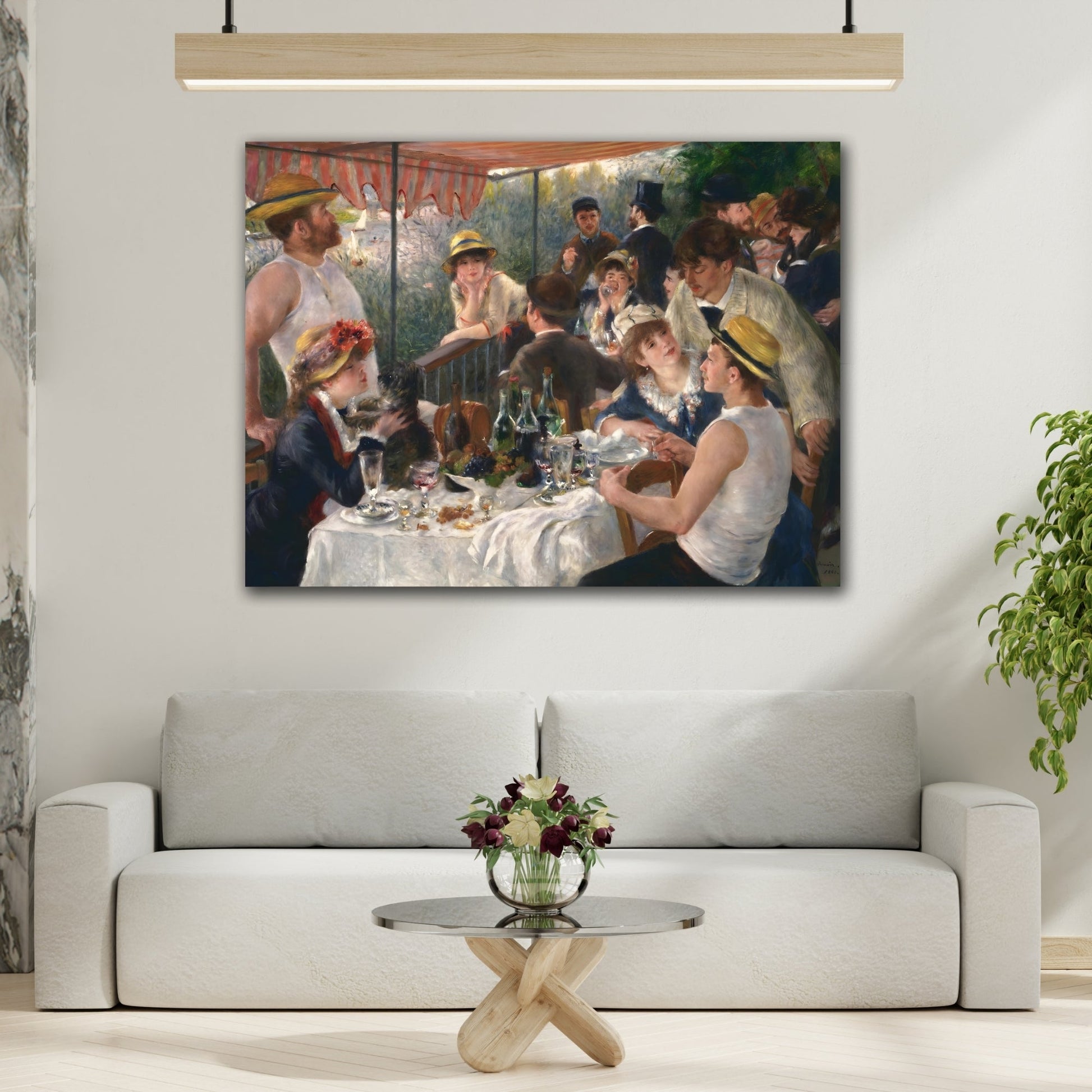 Canvas Print Renoir Wall Art - Luncheon of the Boating Party Reproduction - YesArtYes