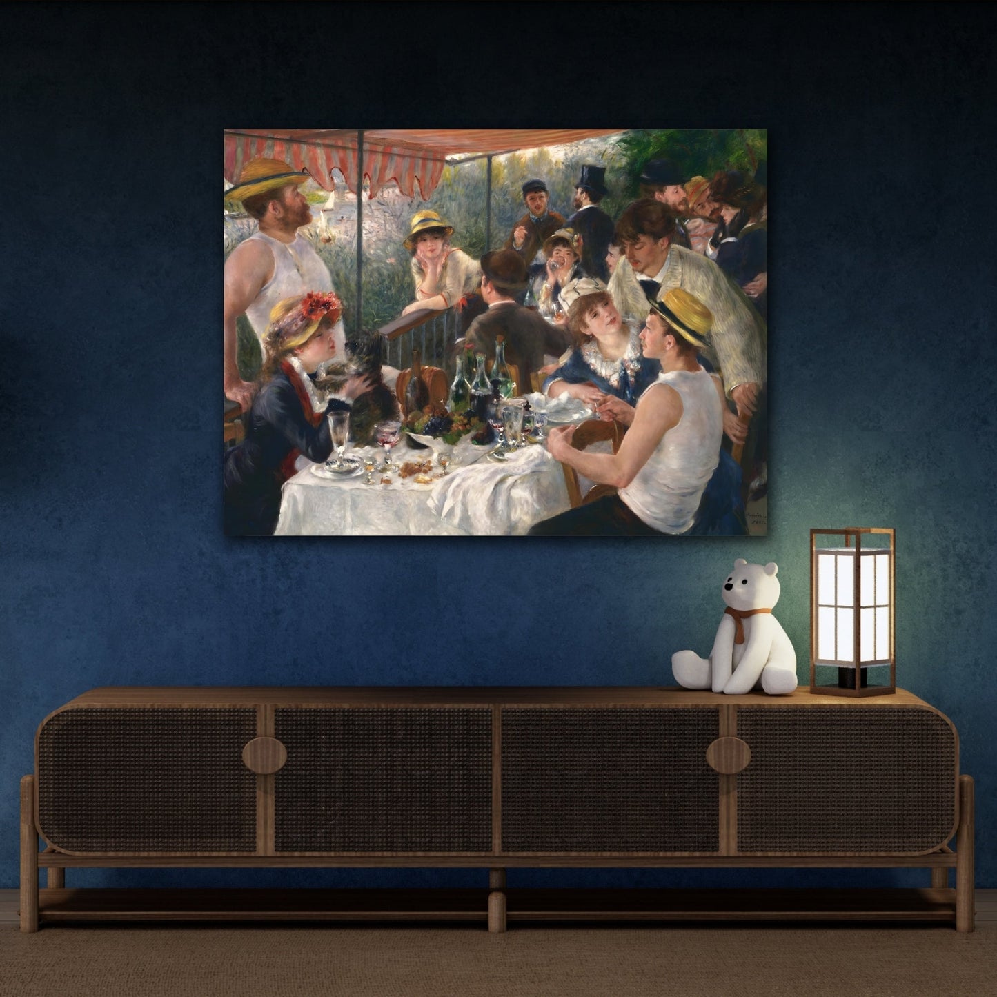 Canvas Print Renoir Wall Art - Luncheon of the Boating Party Reproduction - YesArtYes