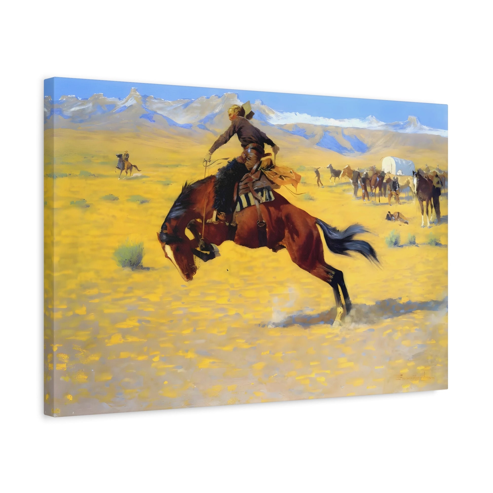 Canvas Prints Range Cold Morning - Western Remington Wall Art Print