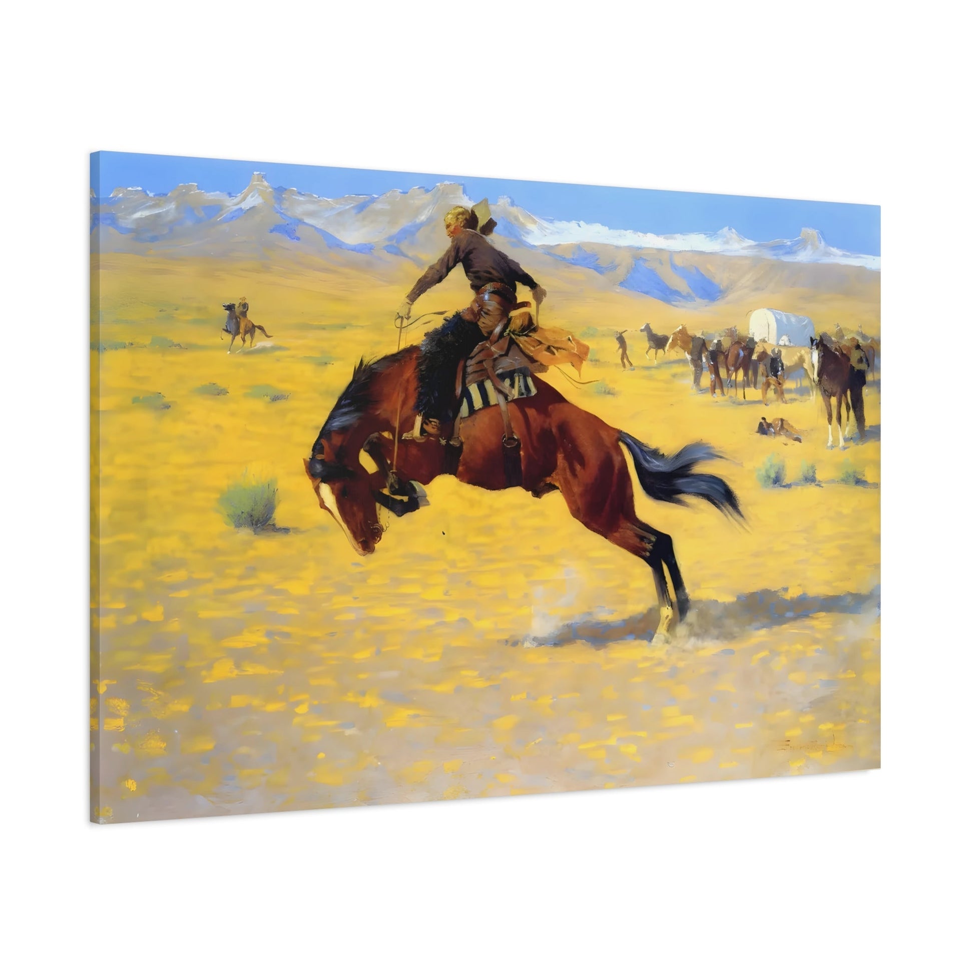 Canvas Prints Range Cold Morning - Western Remington Wall Art Print