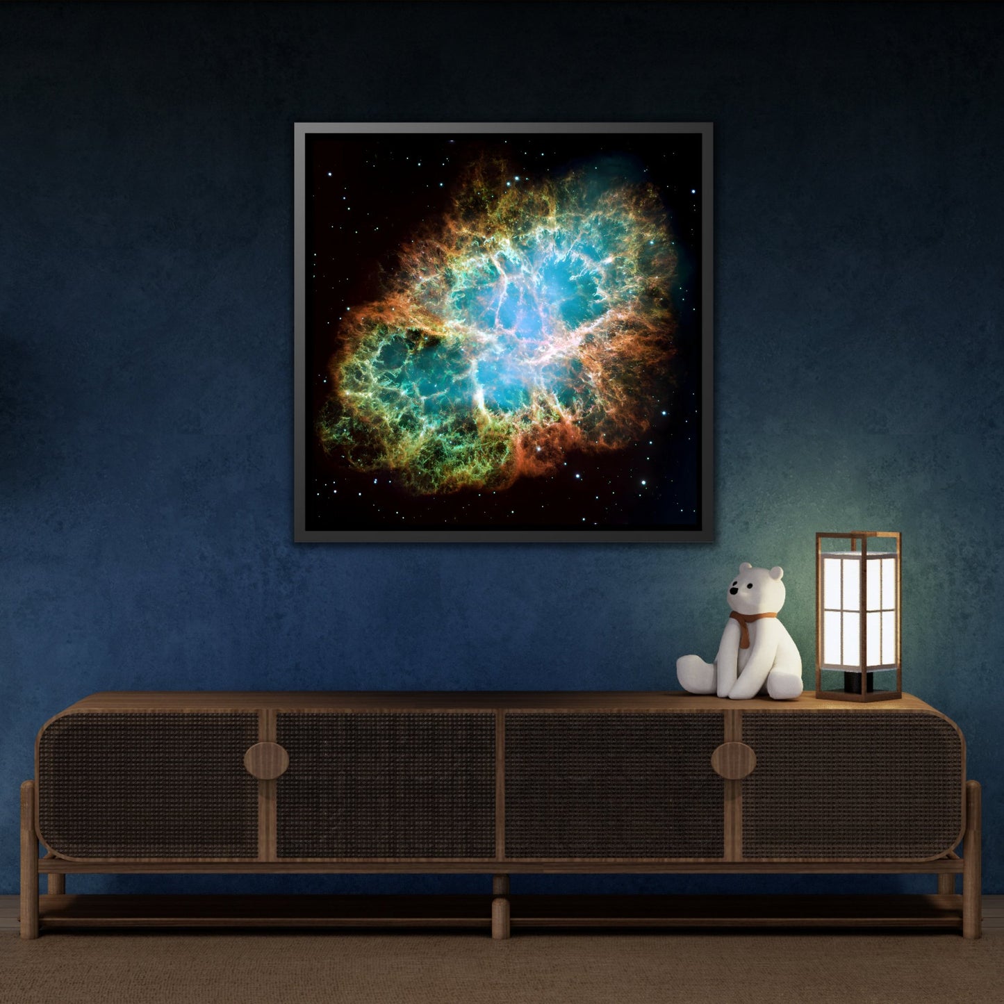 Canvas Wall Art Print in Exclusive Black Frame - NASA Hubble Telescope Capture Supernova Nebula in Space