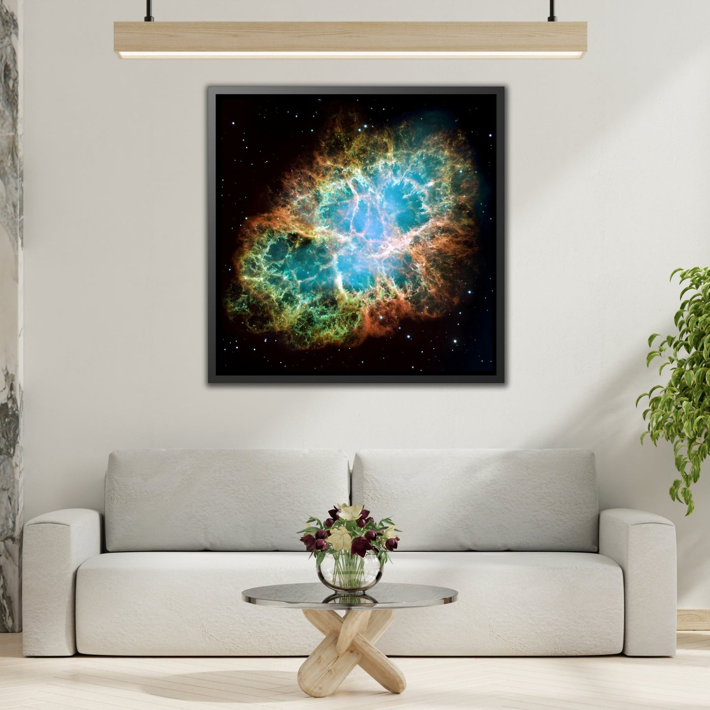 Canvas Wall Art Print in Exclusive Black Frame - NASA Hubble Telescope Capture Supernova Nebula in Space