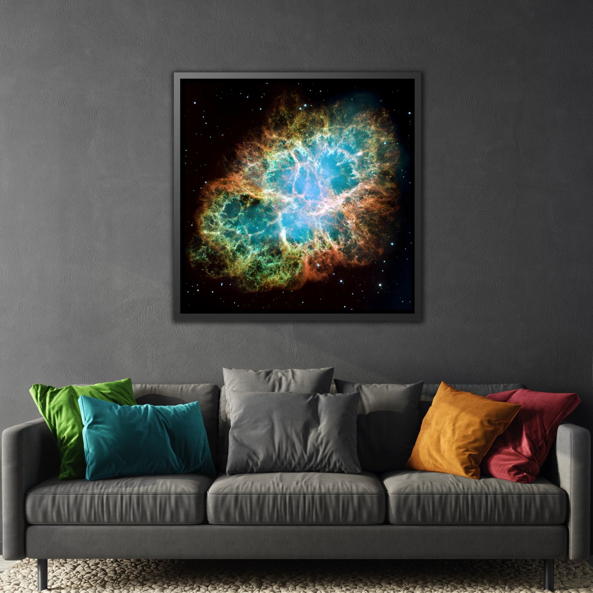 Canvas Wall Art Print in Exclusive Black Frame - NASA Hubble Telescope Capture Supernova Nebula in Space