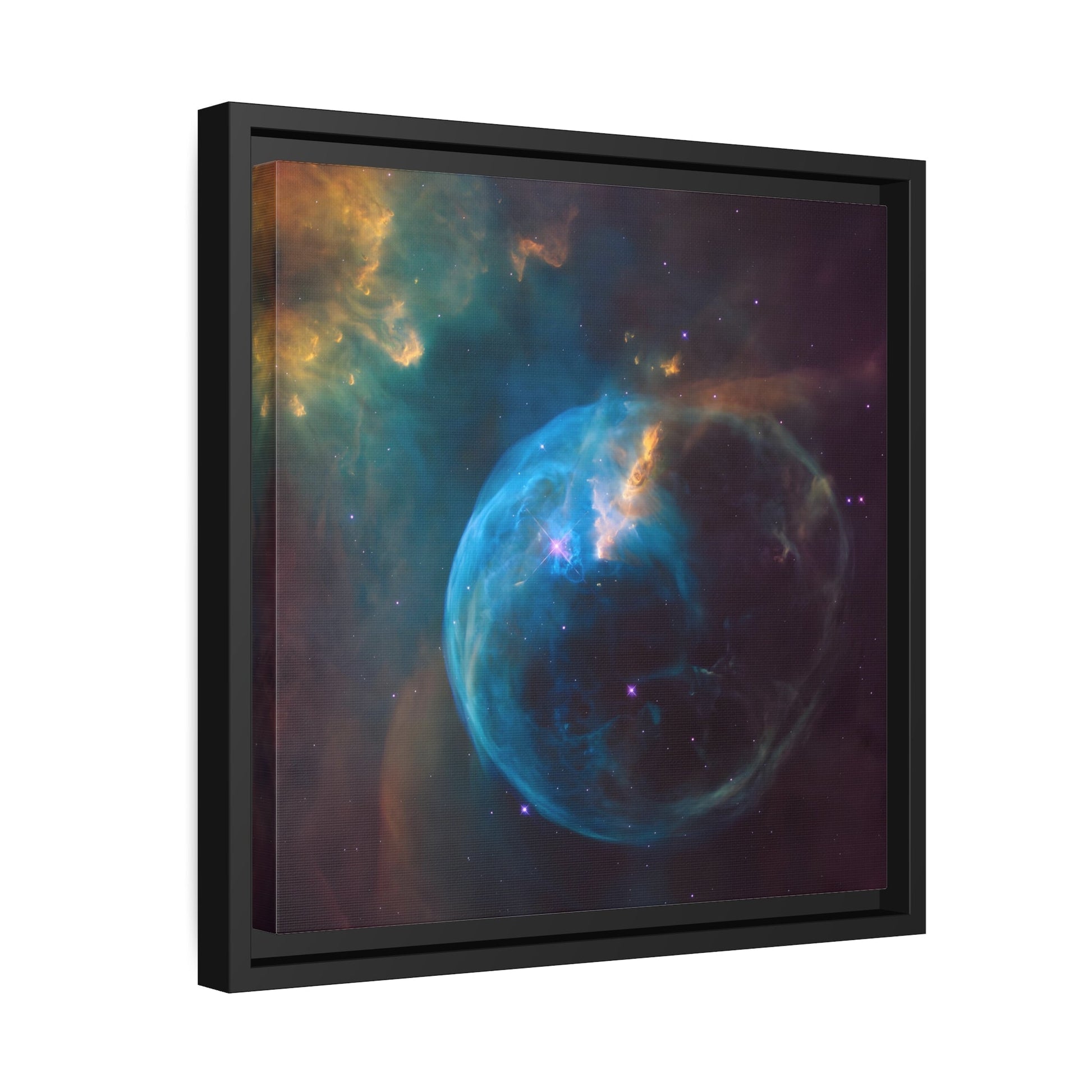 Canvas Wall Art Print in Exclusive Frame - NASA Hubble Telescope Captures Stellar Spectacle a Star ‘Inflating’ a Giant Bubble