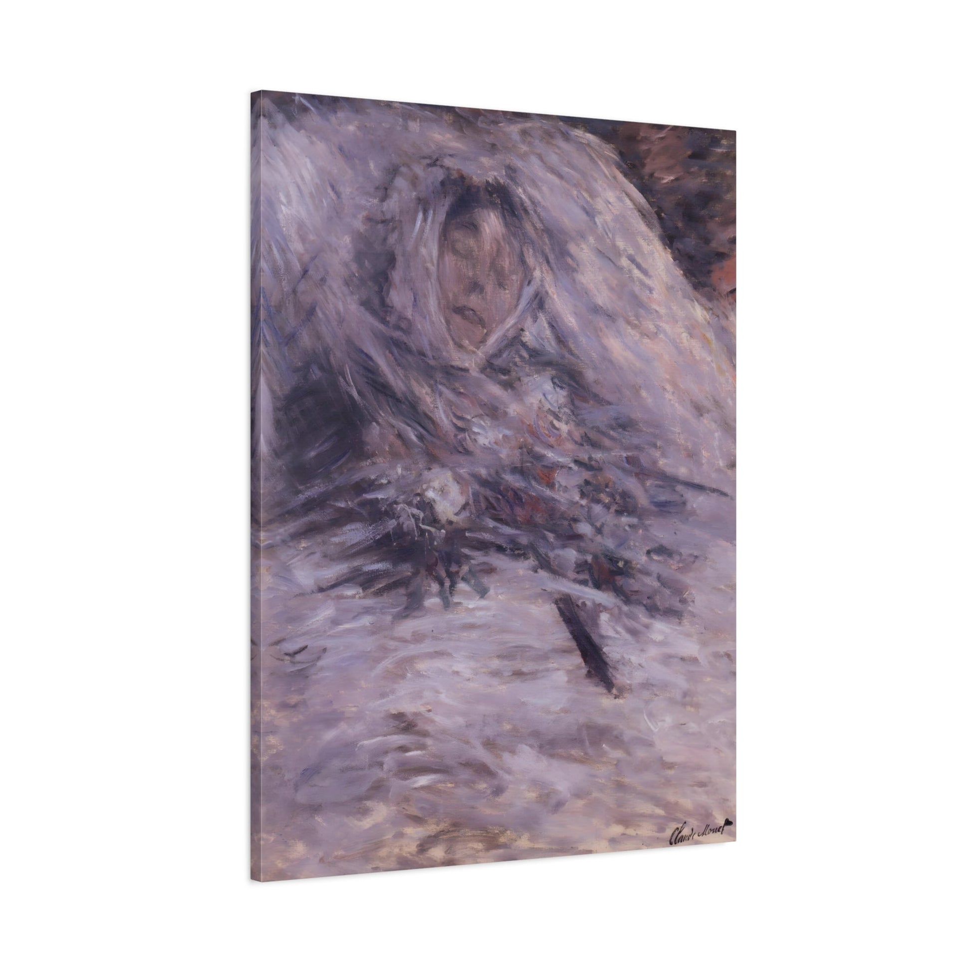 Canvas Wall Art Print - Vintage Monet Camille on Her Deathbed Prints