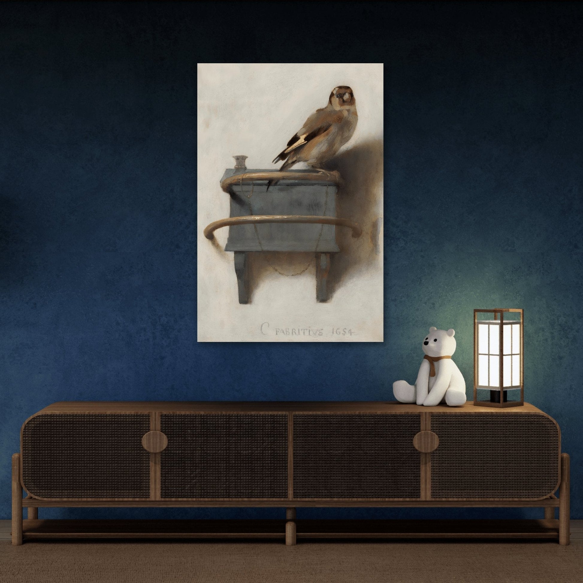 Carel Fabritius Goldfinch - Canvas Wall Art Print Reproduction