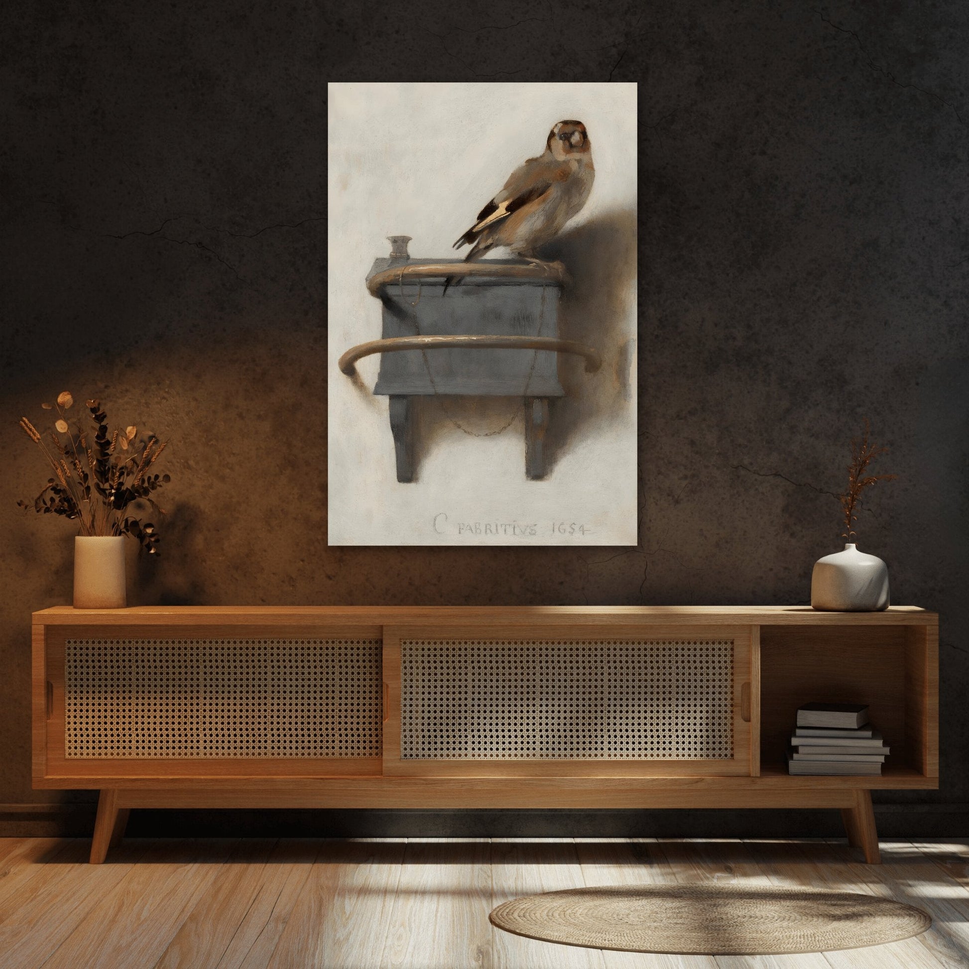 Carel Fabritius Goldfinch - Canvas Wall Art Print Reproduction