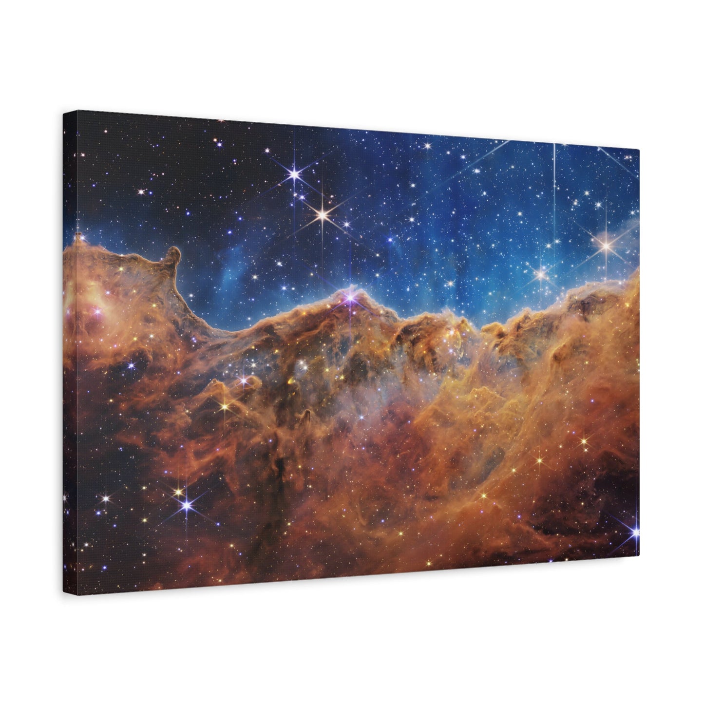 Carina Nebula NASA Deep Field James Webb Space Telescope - Cosmic Cliffs Canvas Wall Art Print