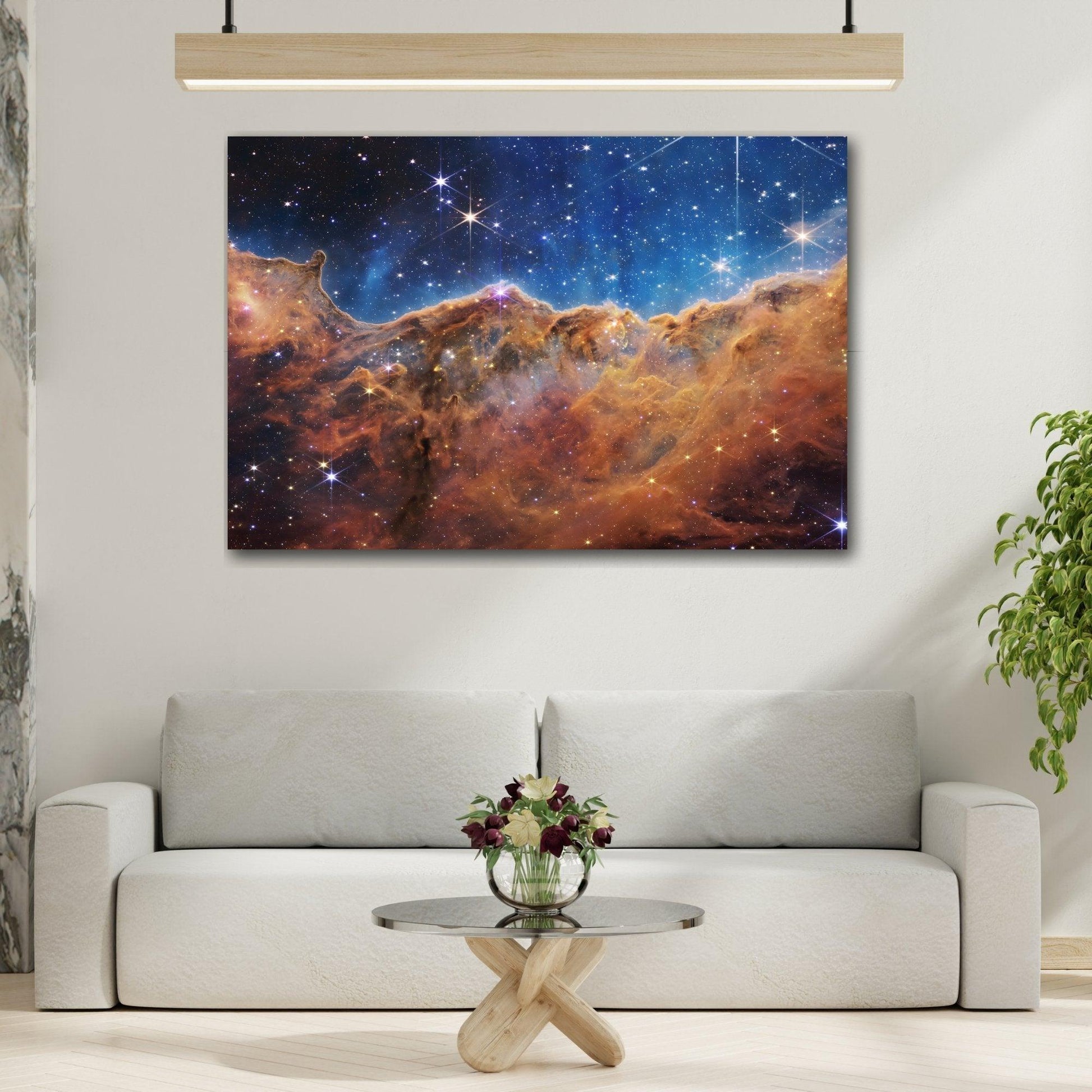Carina Nebula NASA James Webb Space Telescope - Cosmic Cliffs Canvas Wall Art Print