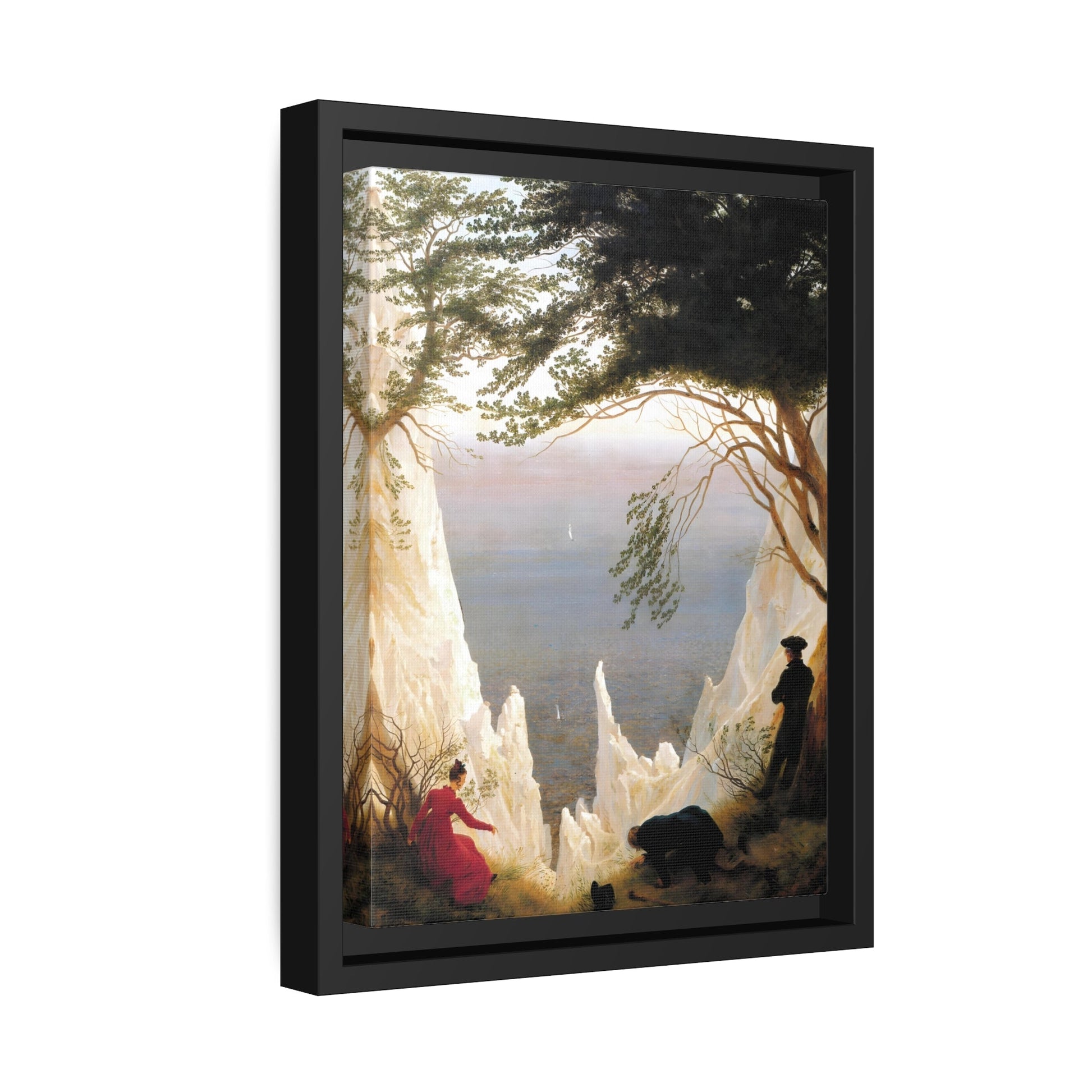 Caspar David Friedrich Chalk Cliffs on Rugen - Framed Canvas Art Reproduction