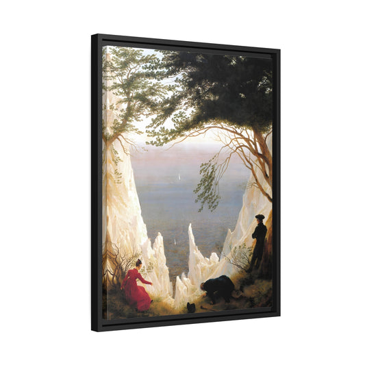 Caspar David Friedrich Chalk Cliffs on Rugen - Framed Canvas Art Reproduction