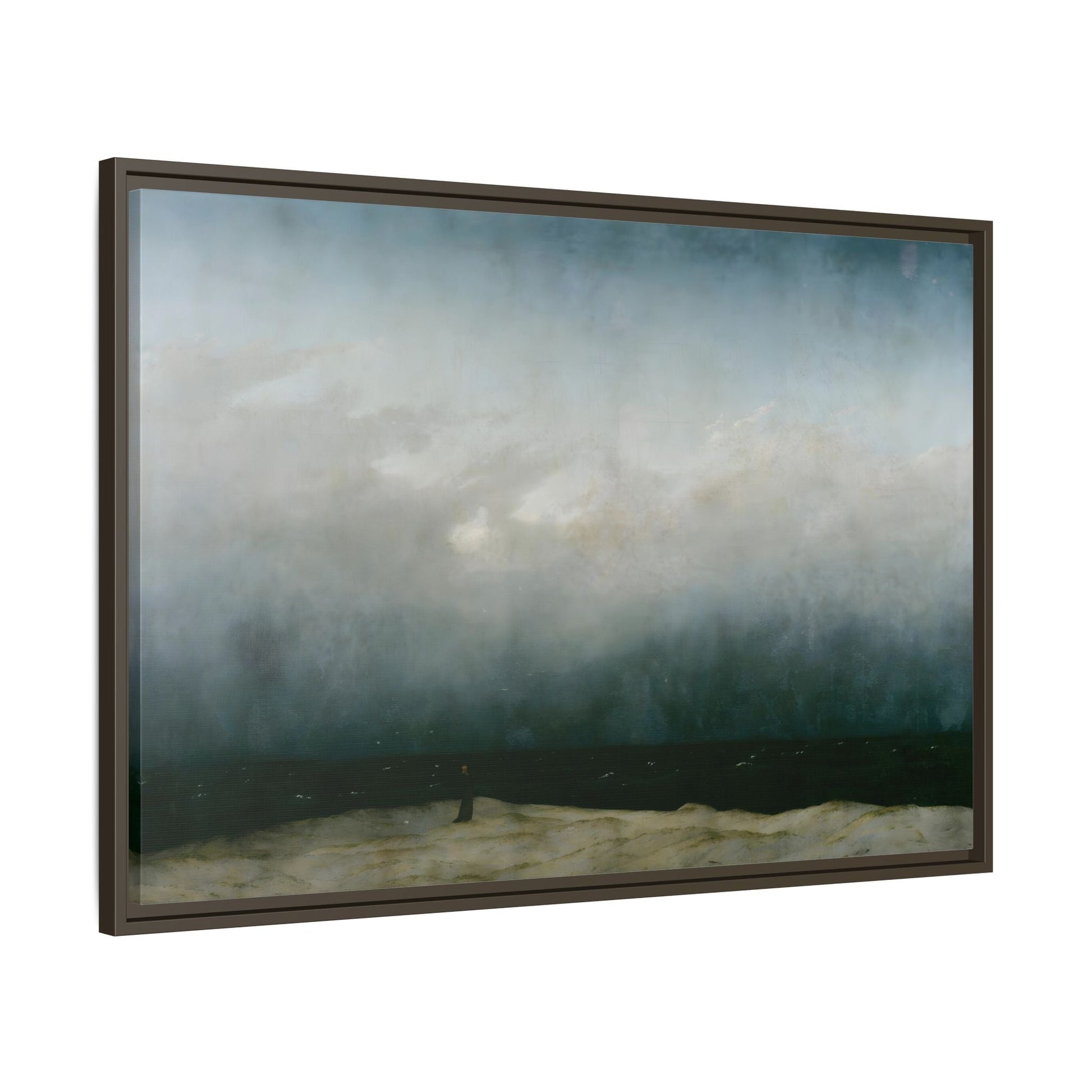 Caspar David Friedrich Monk by the Sea - Framed Canvas Painting Print