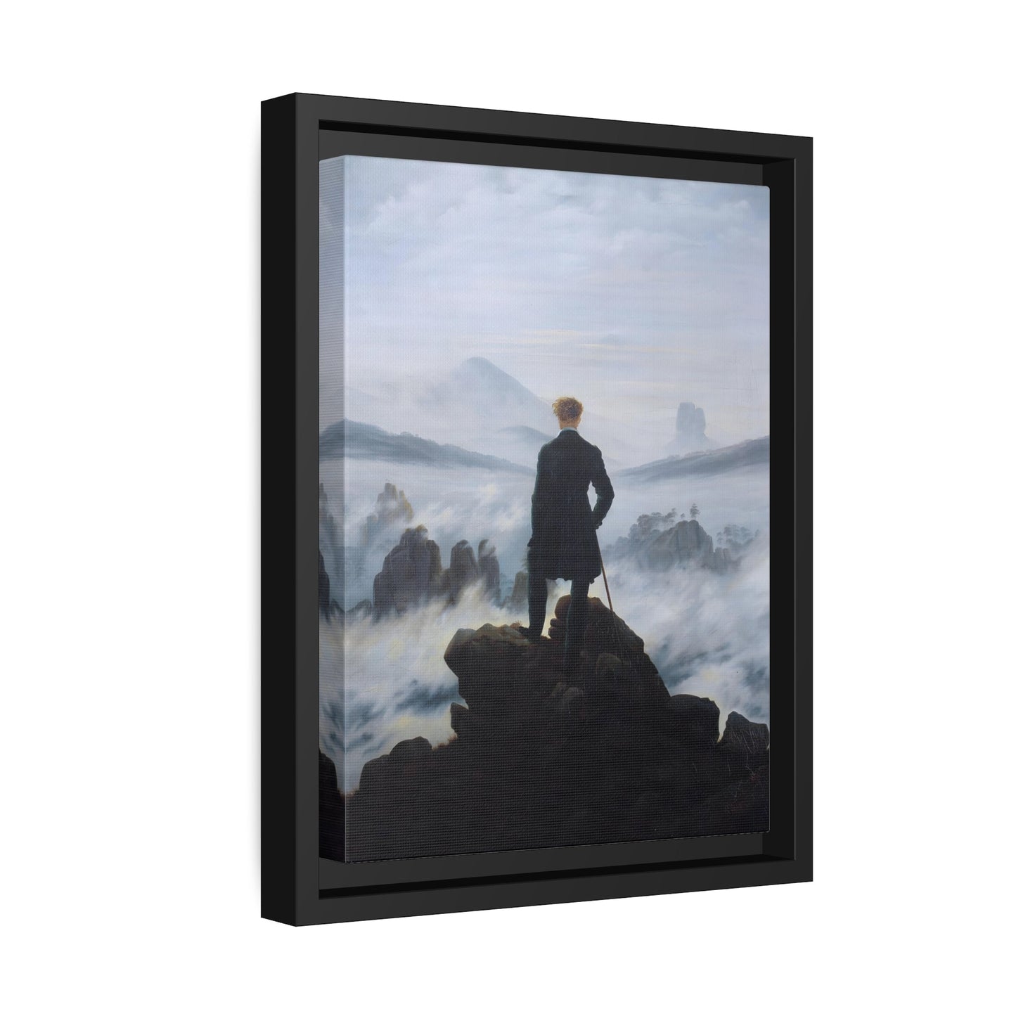 Caspar David Friedrich The Wanderer Above the Sea of Fog - Framed Canvas Art Reproduction