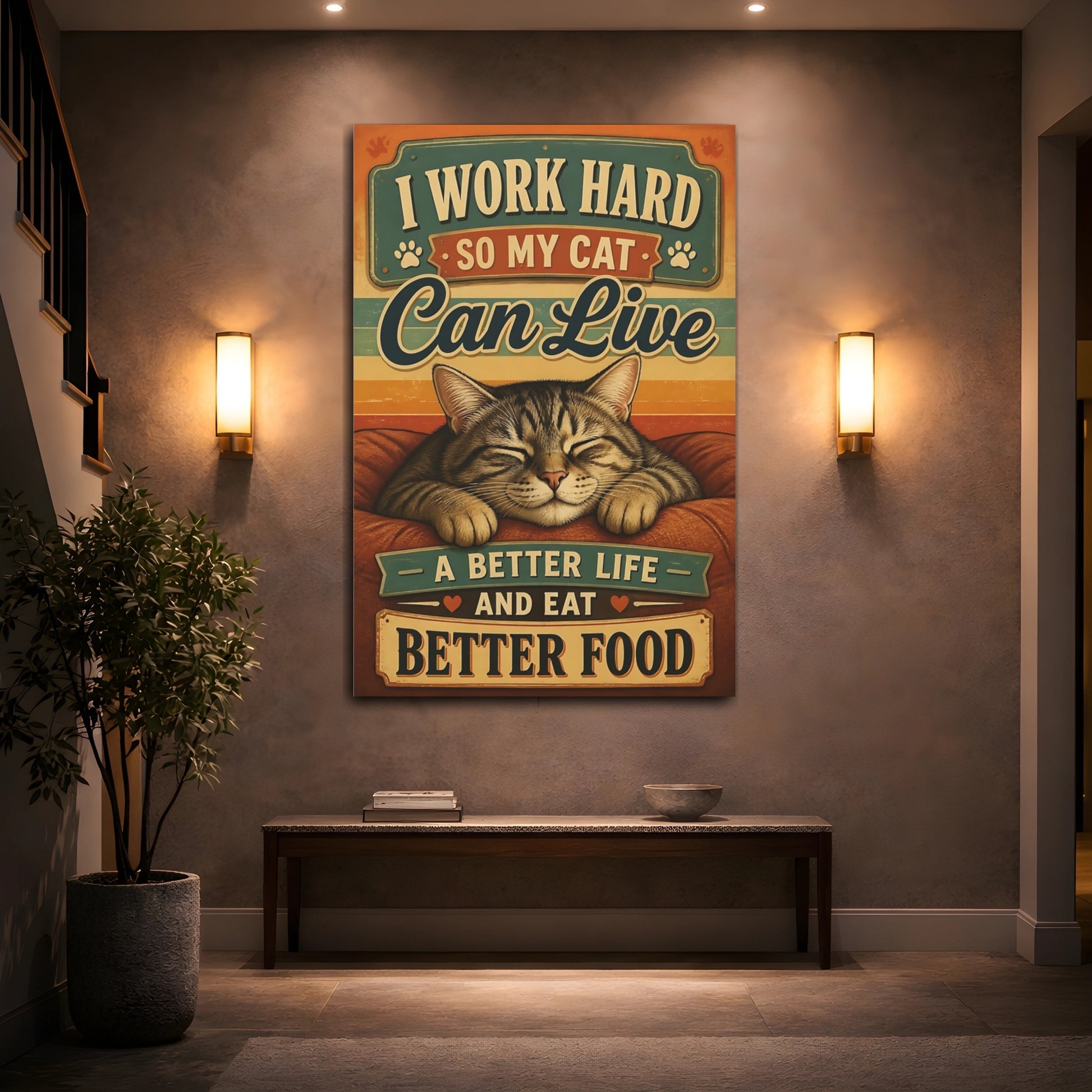 Mockup 2. Cat Quotes: Better Life canvas print