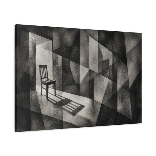 Main Mockup. Chair Shadow Illusion shown as canvas print