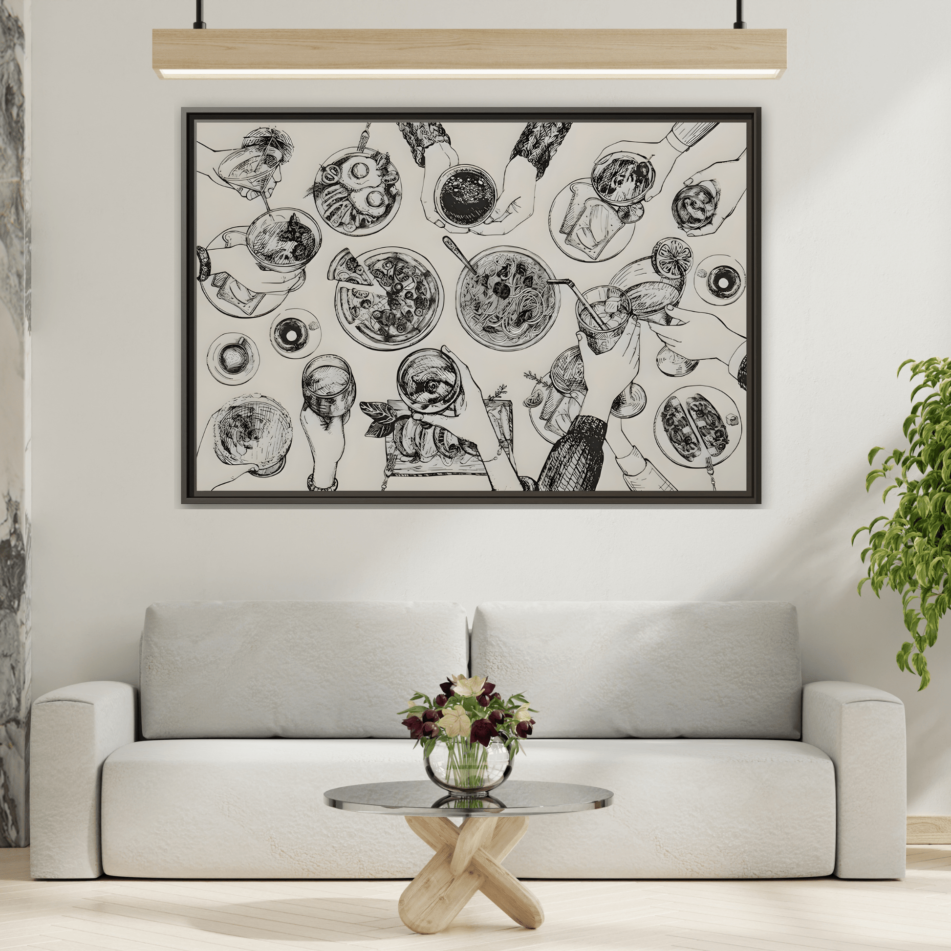 Cheers Cocktail Bar Cart Wall Art Canvas Print, Trendy Kitchen Decor - YesArtYes