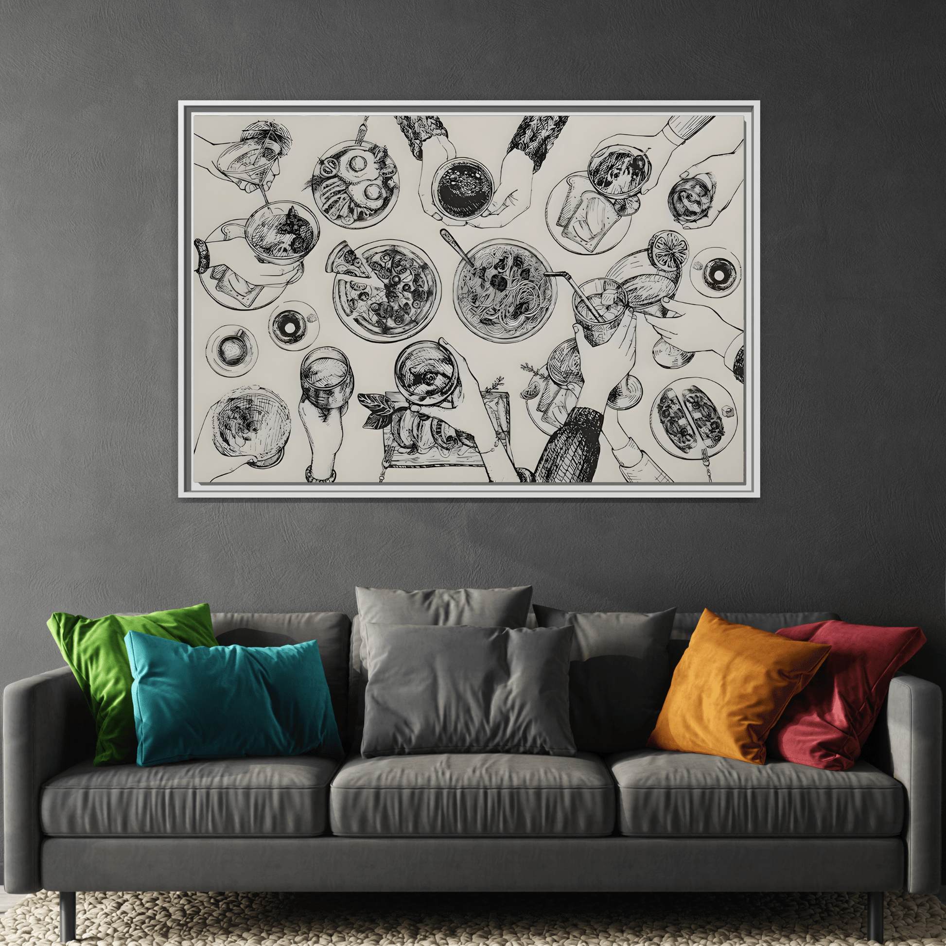 Cheers Cocktail Bar Cart Wall Art Canvas Print, Trendy Kitchen Decor - YesArtYes