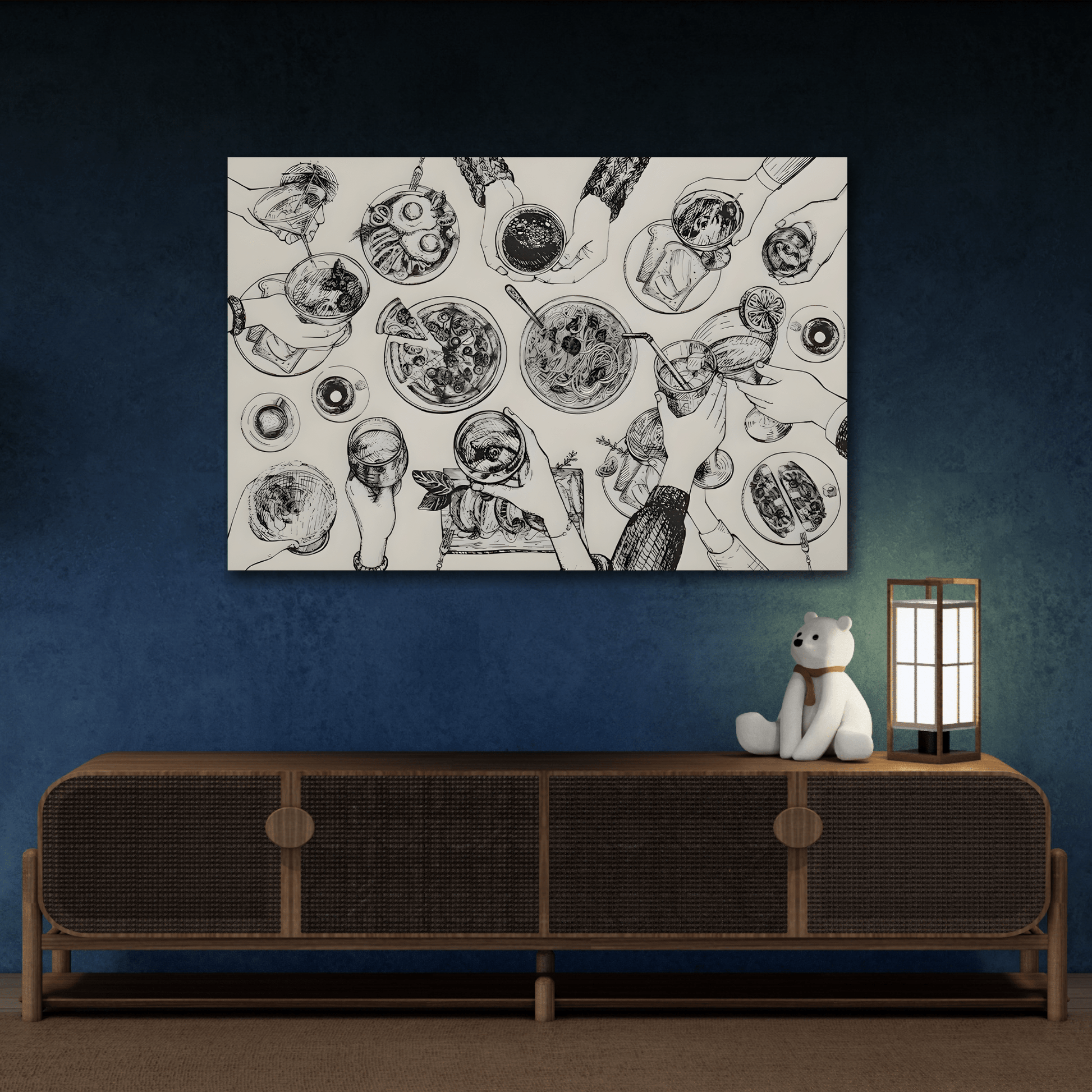 Cheers Cocktail Bar Wall Art Canvas Print Kitchen Decor - YesArtYes