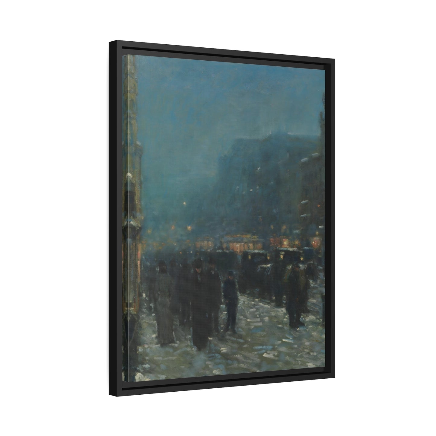 Childe Hassam Broadway and 42nd Street - Framed Canvas Art Reproduction