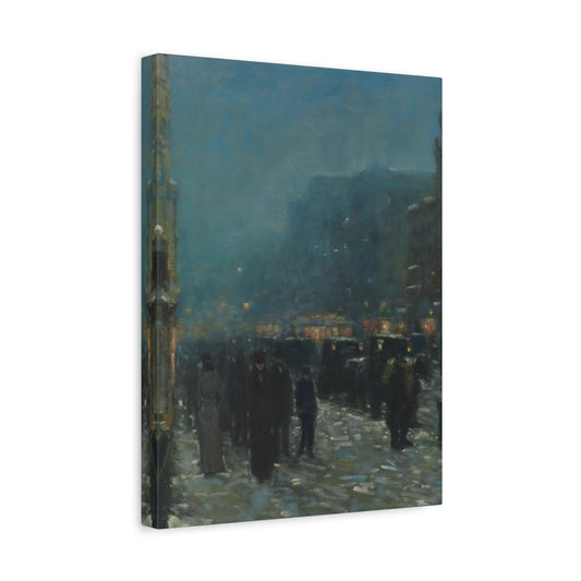 Childe Hassam Broadway and 42nd Street Painting - Canvas Artwork Print