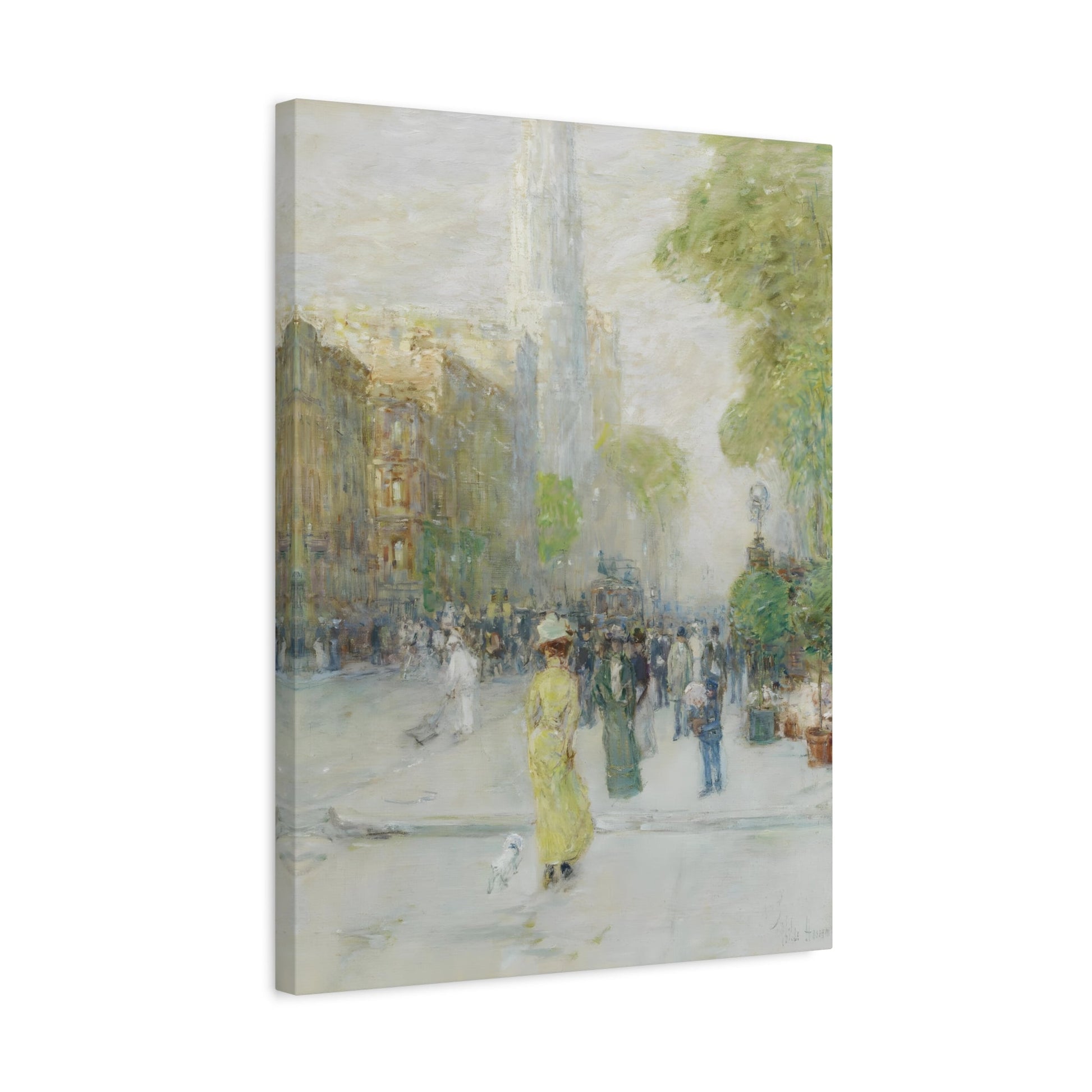 Childe Hassam New York Street Scene - Canvas Art Reproduction