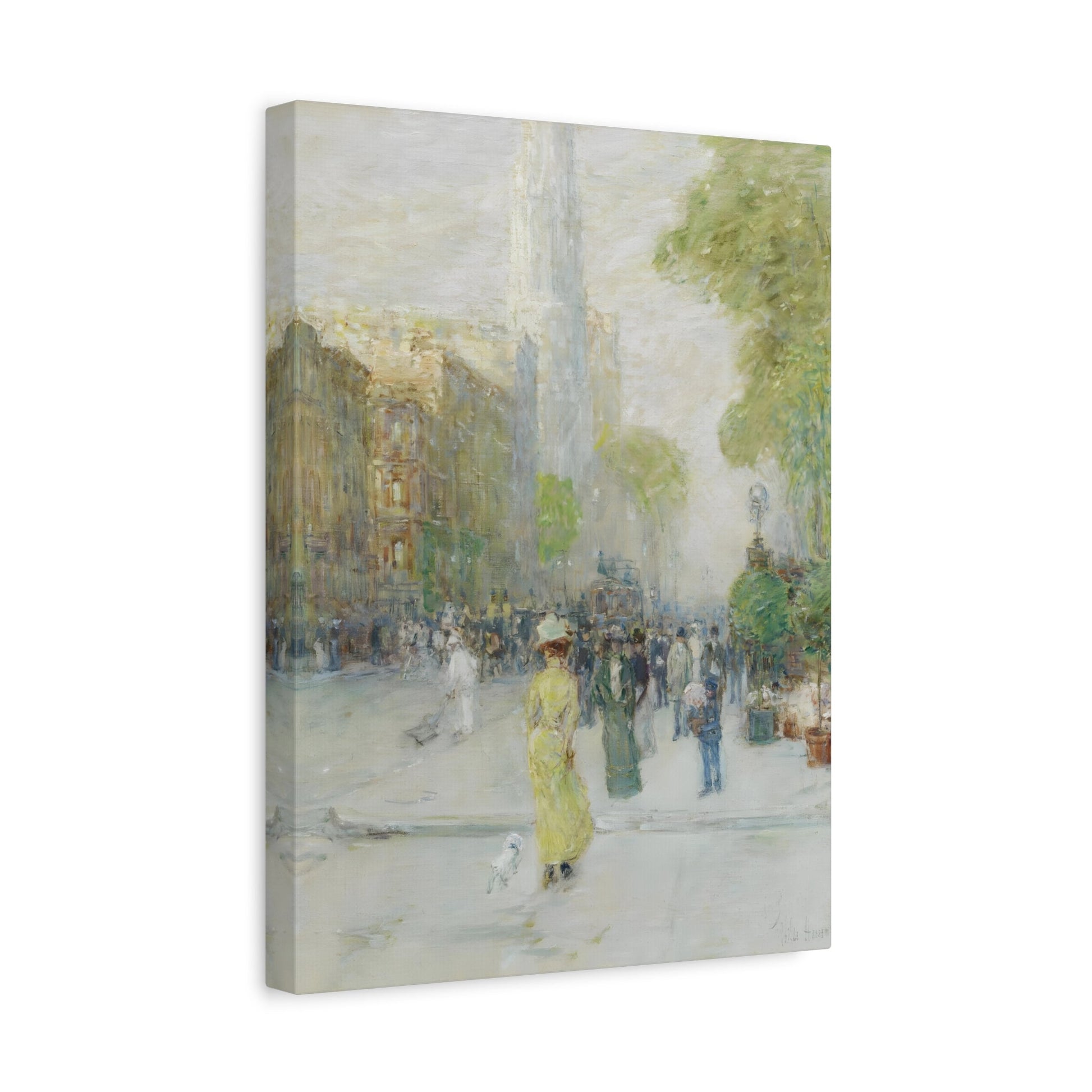 Childe Hassam New York Street Scene - Canvas Art Reproduction