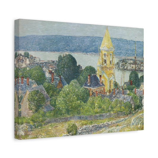 Childe Hassam Shingling Baptist Church - Canvas Wall Art Reproduction