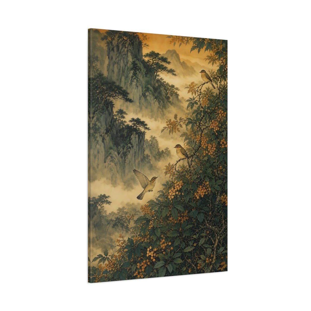 Chinese Shan Shui Inspired Ink Landscape Canvas Print – Living Room, Large Wall - YesArtYes