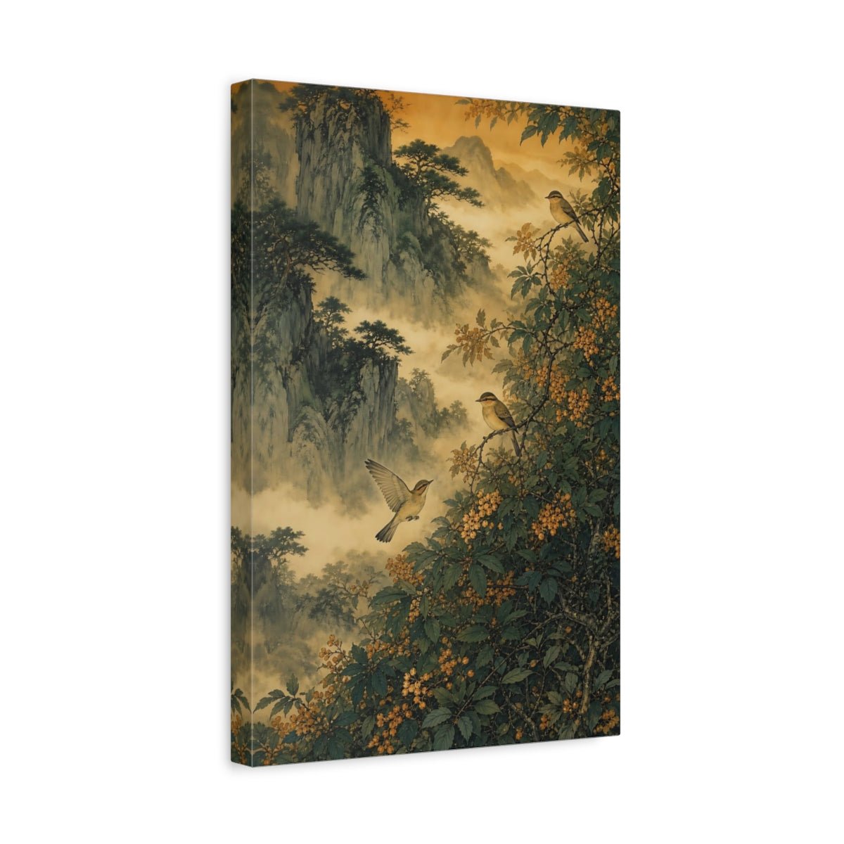 Chinese Shan Shui Inspired Ink Landscape Canvas Print – Living Room, Large Wall - YesArtYes