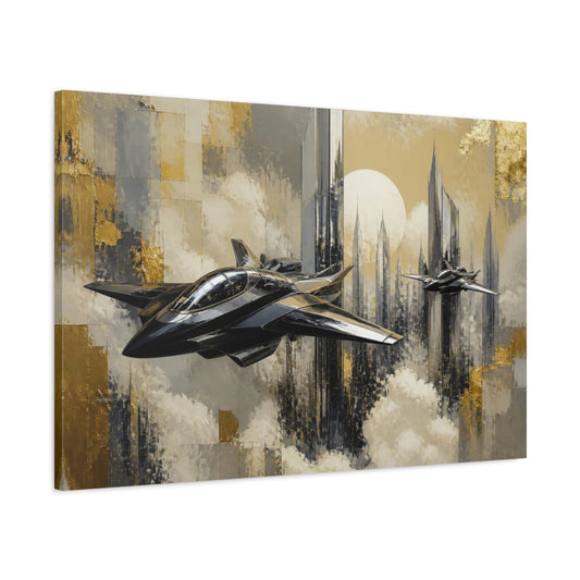 Main Mockup. Chrome Sky Fleet shown as canvas print