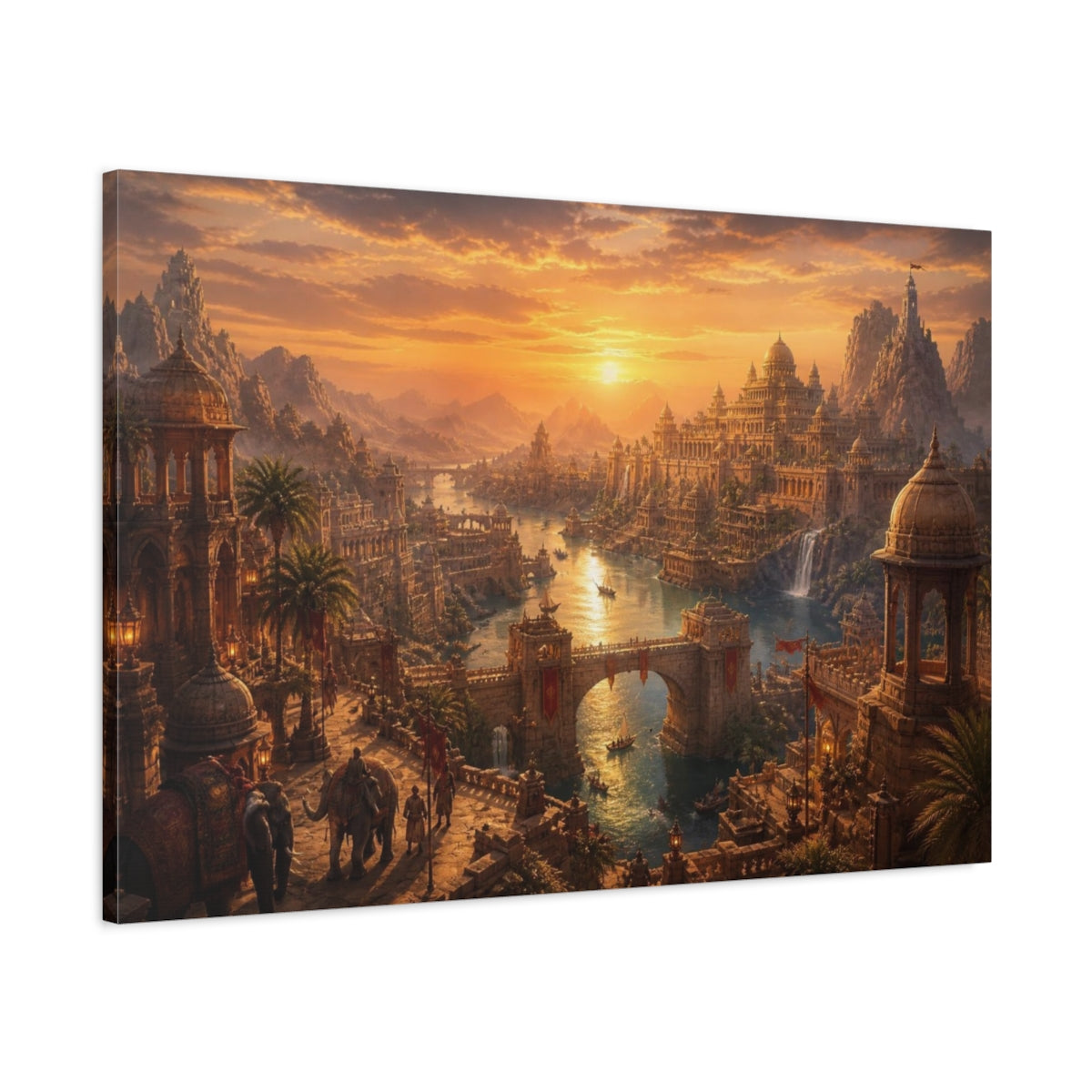 Main Mockup. Cinematic Desert Empire shown as canvas print