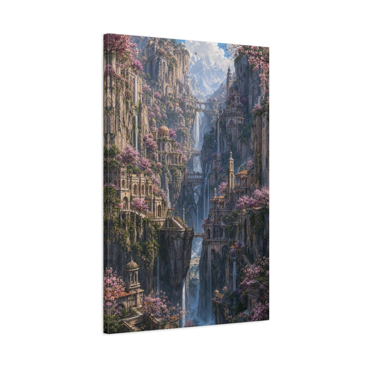 Main Mockup. Citadel Of Cascading Falls shown as canvas print