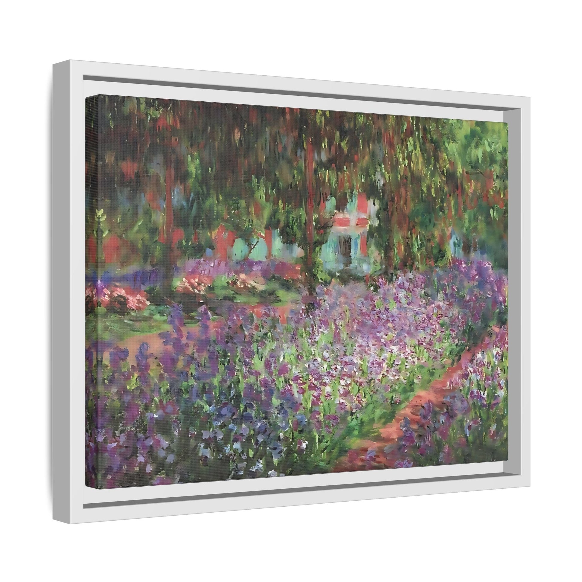 Claude Monet Artists Garden Giverny - Colorful Canvas Wall Art Decor Print