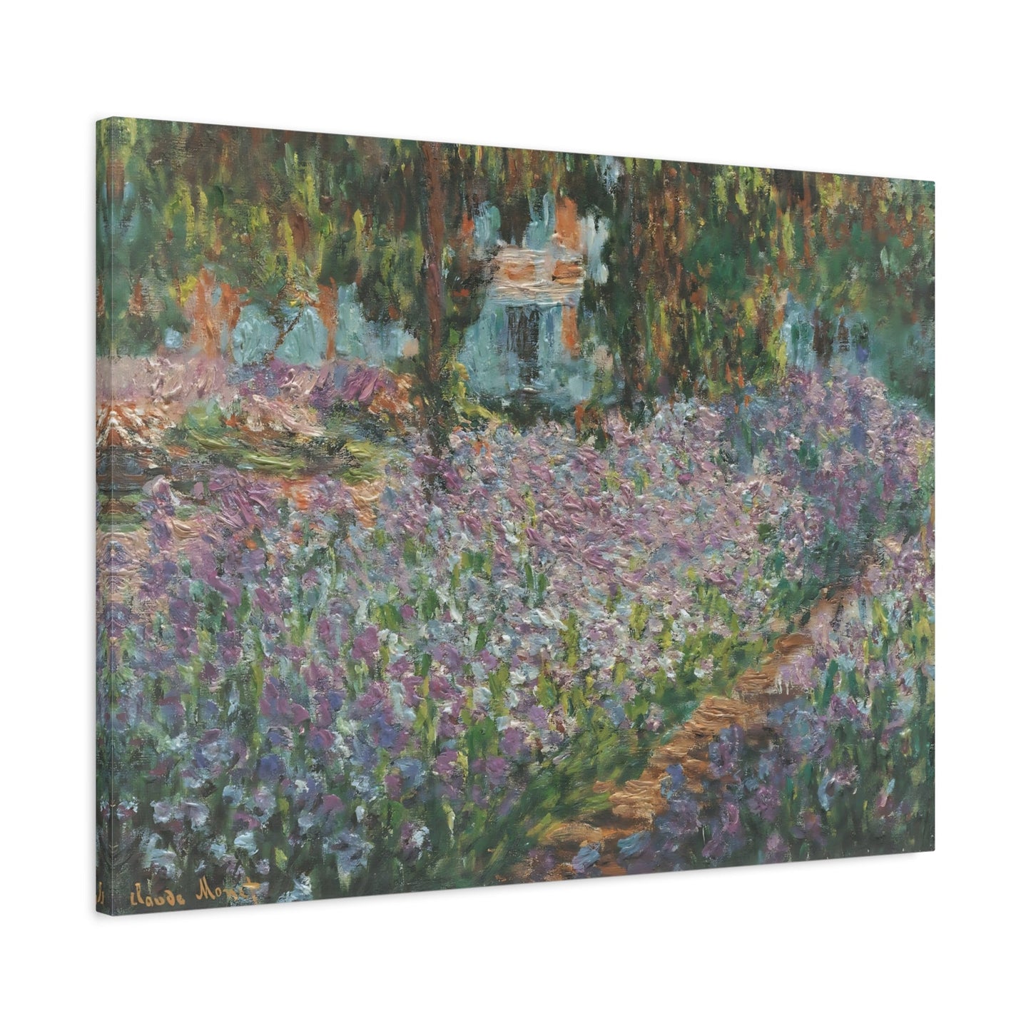 Claude Monet Artists Garden Giverny Colorful Landscape - Canvas Wall Art Print