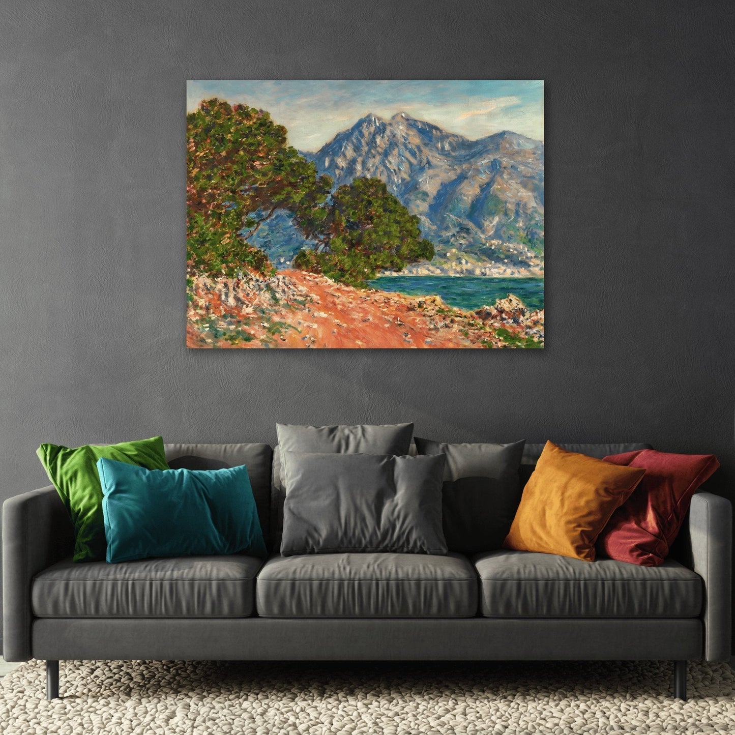 Claude Monet Cap Martin Landscape - Canvas Wall Art Reproduction Print