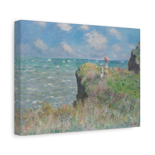 Cliff Walk at Pourville Monet Landscape Canvas Wall Art Prints