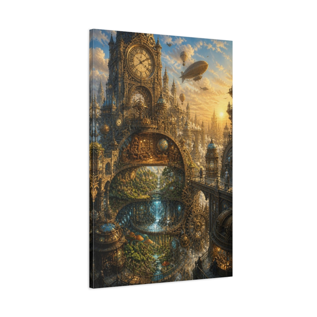 Main Mockup. Clocktower Clean Puzzle shown as canvas print