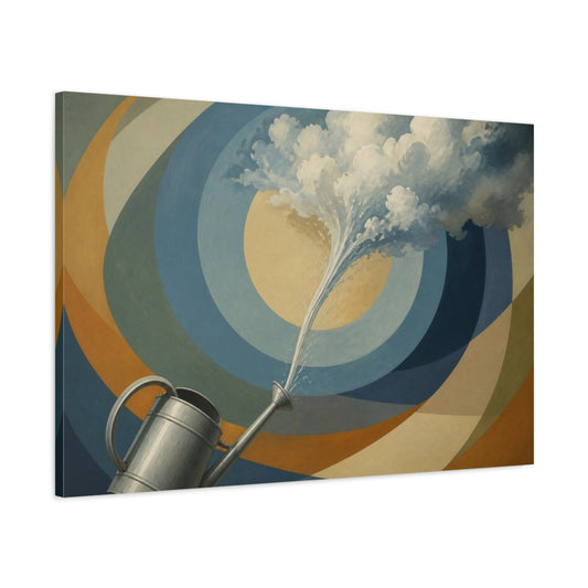 Main Mockup. Cloud From Watering Can shown as canvas print